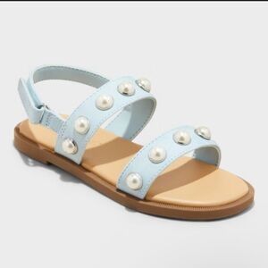Cat & Jack Toddler Pearl Strap Sandals - Blue